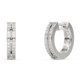 .16ct G SI 14K White Gold Diamond Hoop Earrings