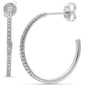 <span style="color:purple">SPECIAL!</span> .29ct G SI 14K White Gold Diamond Hoop Earrings