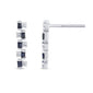 .33ct G SI 14K White Gold Diamond Blue Sapphire Gemstone Earrings