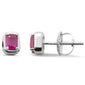 .52ct G SI 14K White Gold Ruby Gemstone Stud Earrings