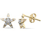 .26ct G SI 14K Yellow Gold Diamond Star Baguette Earrings