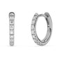 .17ct G SI 14K White Gold Diamond Petite Hoop Earrings