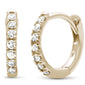 .18ct G SI 14K Yellow Gold Diamond Petite Hoop Earrings