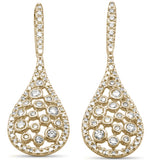 1.00ct  G SI 14K Yellow Gold Diamond Pear Shape Drop Earrings
