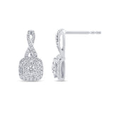 .52ct G SI 14K White Gold Diamond Drop Earrings