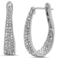 <span style="color:purple">SPECIAL!</span> .51ct G SI 14K White Gold Diamond Hoop Earrings