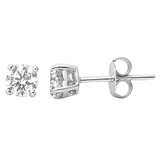 1.42ct G SI 14K White Gold Round Diamond Solitaire Earrings