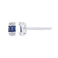 .17ct G SI 14K White Gold Diamond & Blue Sapphire Gemstones Earrings