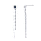 <span style="color:purple">SPECIAL!</span> 1.58ct G SI 14K White Gold Diamond & Blue Sapphire Gemstone Drop Earrings