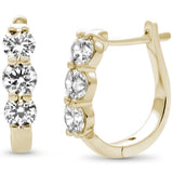 1.10ct G SI 14K Yellow Gold Diamond Hoop Earrings