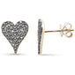 <span style="color:purple">SPECIAL!</span> .51ct G SI 14K Yellow Gold Black Diamond Heart Shaped Earrings