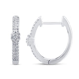 .34ct G SI 14K White Gold Diamond Hoop Earrings