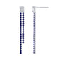 <span style="color:purple">SPECIAL!</span>1.85ct G SI 14K White Gold Diamond & Blue Sapphire Drop Earrings