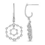 1.04ct G SI 14K White Gold Diamond Drop Earrings