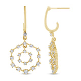 1.01ct G SI 14K Yellow Gold Diamond Drop Earrings