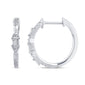 <span style="color:purple">SPECIAL!</span> .25ct G SI 14K White Gold Diamond Round & Baguette Hoop Earrings