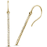 .40ct 14k Yellow Gold Drop Dangle Line Modern Earrings