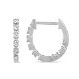 .51ct G SI 14K White Gold Diamond Hoop Earrings