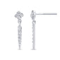 .15ct G SI 14K White Gold Diamond Drop Earrings