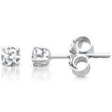 .36ct G SI 14K White Gold  Diamond Solitaire Stud Earrings