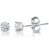 <span style="color:purple">SPECIAL!</span> .56ct G SI 14K White Gold  Diamond Solitaire Stud Earrings