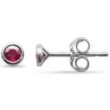 .30ct G SI 14K White Gold Ruby Gemstone Earrings