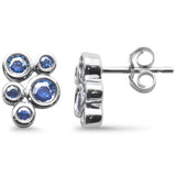 <span style="color:purple">¡ESPECIAL!</span> Pendientes de zafiro azul en oro blanco de 14K con gema de 1.05ct G SI
