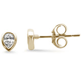 <span style="color:purple">SPECIAL!</span> .25ct G SI 14K Yellow Gold Diamond Pear Shape Petite Earrings