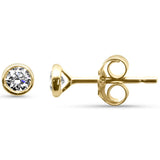 Pendientes de oro amarillo de 14 quilates con diamantes, talla brillante de 0,22 ct, color G, pureza SI