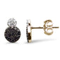 .36ct G SI 14K Yellow Gold Black & White Diamond Earrings