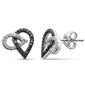 .26ct G SI 14K White Gold Double Pear Shape Black & White Diamond Earrings