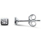 <span style="color:purple">SPECIAL!</span>.22ct G SI 14K White Gold Diamond Princess Cut Stud Earrings