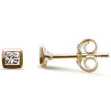 <span style="color:purple">¡ESPECIAL!</span>.22ct G SI Pendientes de oro amarillo de 14K con diamantes corte princesa