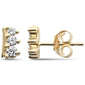 .25ct G SI 14K Yellow Gold 3-Stone Diamond Petite Earrings