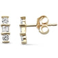 .20ct G SI 14K Yellow Gold Round & Baguette Diamond Earrings