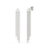 <span style="color:purple">SPECIAL!</span>3.00ct G SI 14K White Gold Diamond 3 Layers Drop Earrings