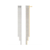 <span style="color:purple">SPECIAL!</span>2.50ct G SI 14K Yellow Gold Diamond 3 Layers Drop Earrings