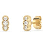 .20ct G SI 14K Yellow Gold Three Stone Diamond Petite Earrings