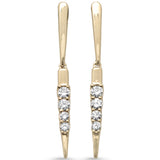 <span style="color:purple">¡ESPECIAL!</span>.25ct G SI Pendientes colgantes de diamante de oro amarillo de 14K