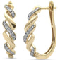 <span style="color:purple">SPECIAL!</span>.25ct G SI 14K Yellow Gold Diamond Twisted Hoop Earrings