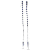 <span style="color:purple">¡ESPECIAL!</span> Pendientes colgantes de oro blanco de 14K con diamante de .32ct G SI