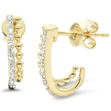 <span style="color:purple">SPECIAL!</span> .15ct G SI 14K Yellow Gold Diamond J Hoop Earrings