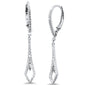 <span style="color:purple">SPECIAL!</span> .30ct G SI 14K White Gold Diamond Dangling Hoop Earrings