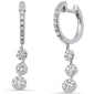 <span style="color:purple">SPECIAL!</span> .50ct G SI 14K White Gold Diamond Dangling Hoop Earrings