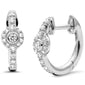 .18ct G SI 14K White Gold Diamond Petite Hoop Earrings