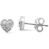 .13ct G SI 14K White Gold Diamond Heart Shape Earrings