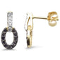 .35ct G SI 14K Yellow Gold Black & White Diamond Drop Earrings