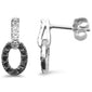 .35ct G SI 14K White Gold Black & White Diamond Drop Earrings