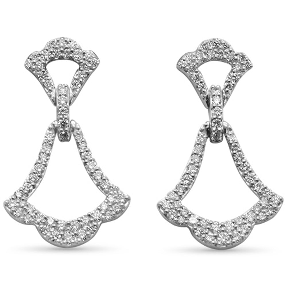 <span style="color:purple">SPECIAL!</span>.50ct G SI 14K White Gold Diamond Dangling Earrings