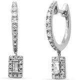 .28ct G SI 14K White Gold Diamond Dangling Earrings